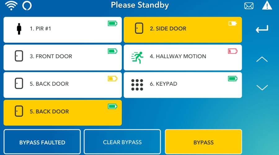 Cleveland security system command screen.